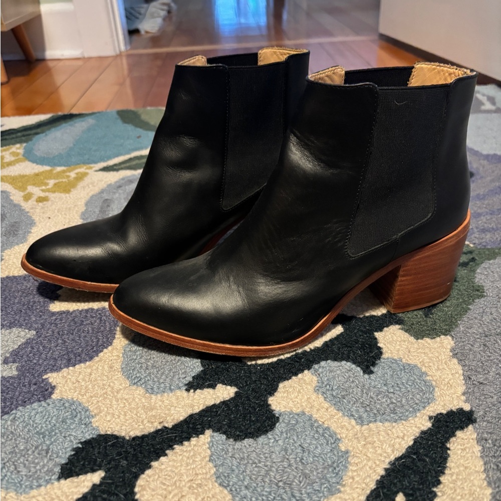 Nisolo black leather booties